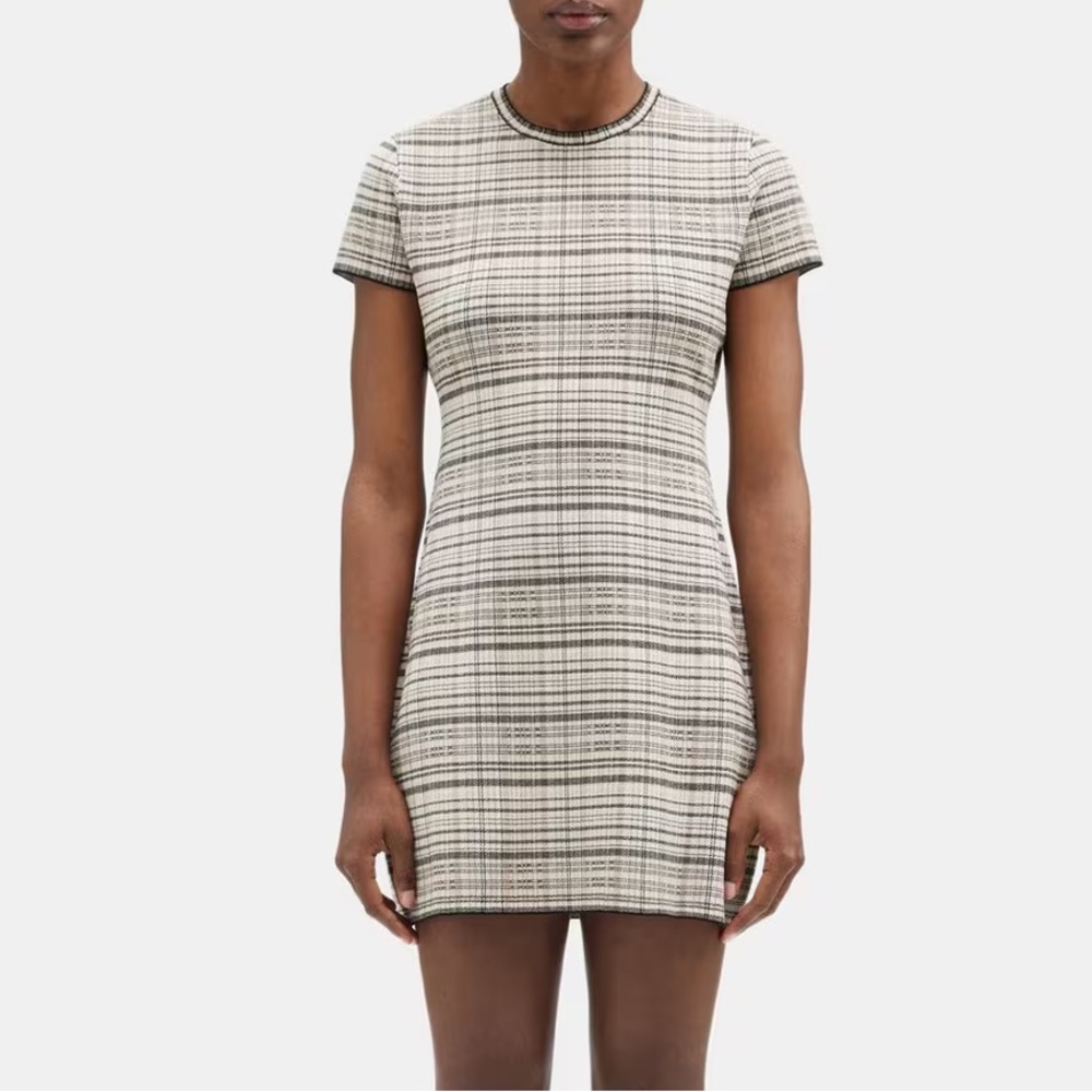 Theory Flare Dress in Stretch Viscose Knit